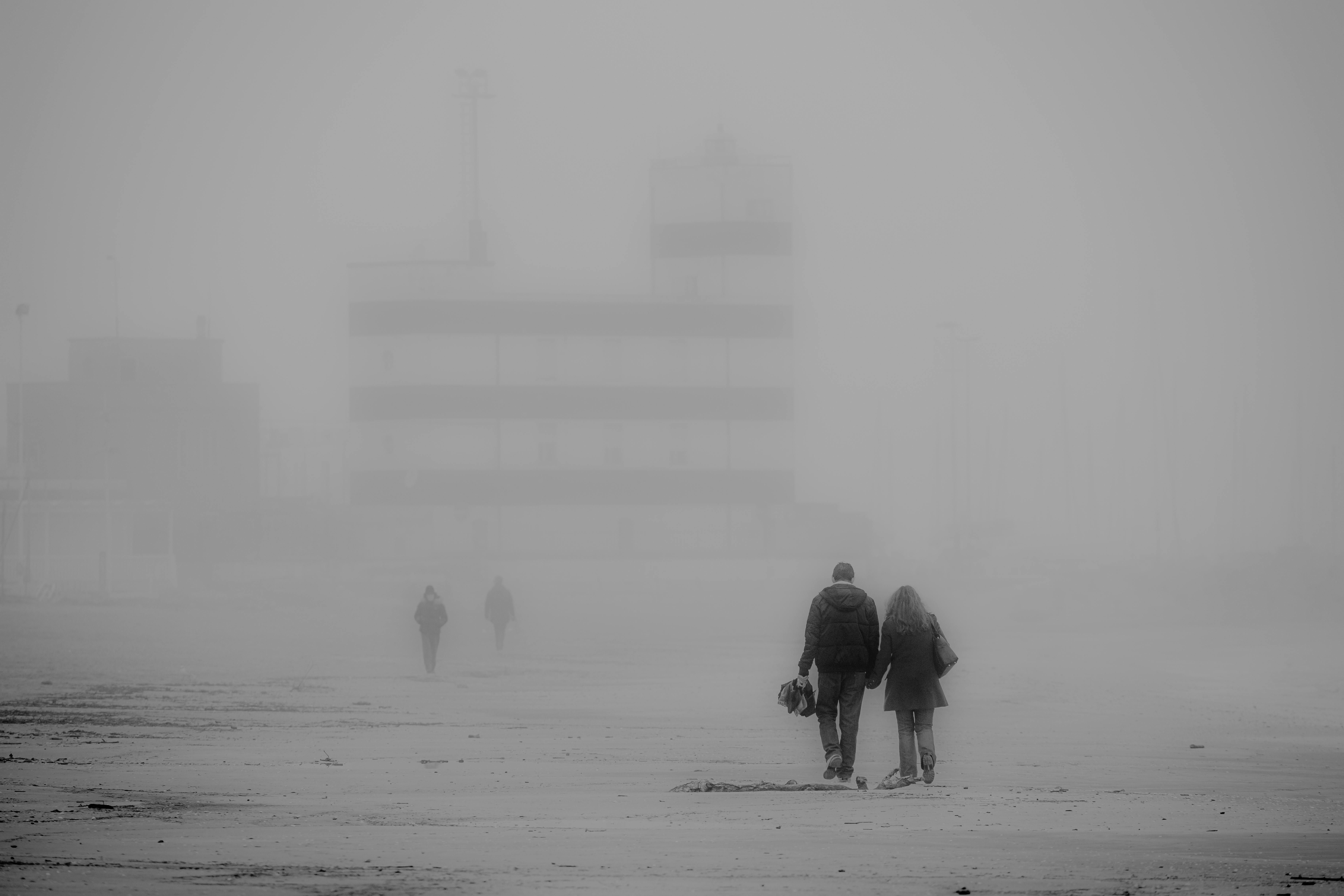 walking-in-foggy-urban-landscape-free-stock-photo