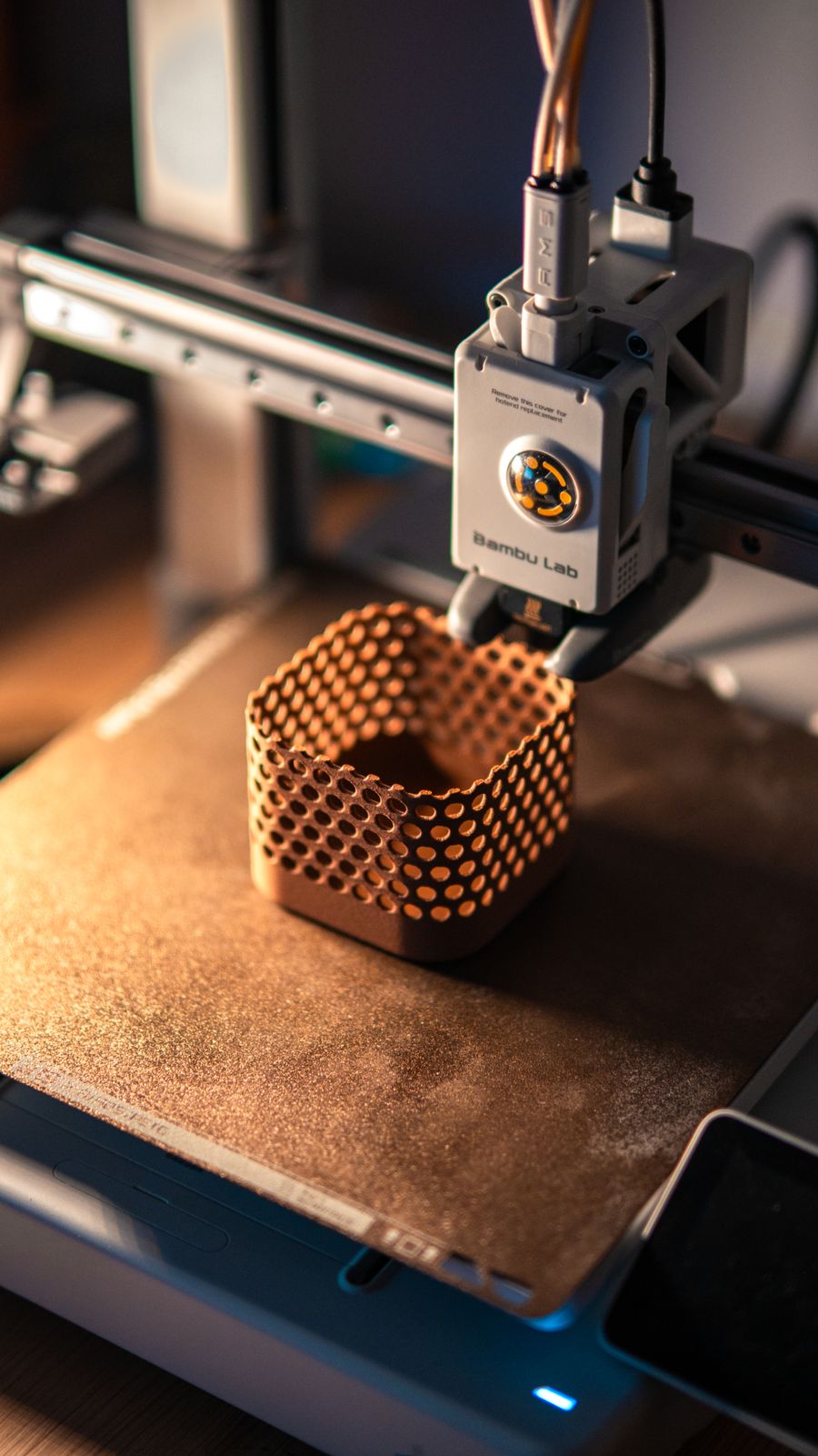 Pieza hexagonal impresa en 3D