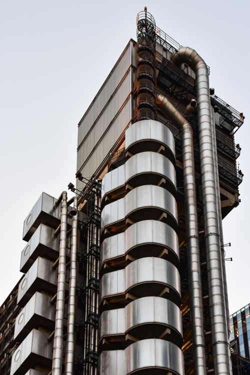 Free Striking view of the iconic Lloyd's Building showcasing modern architecture in London. Stock Photo