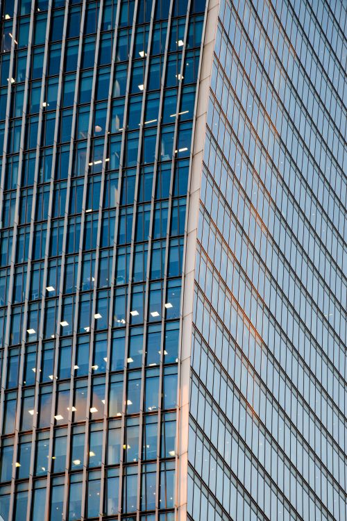 Free Close-up view of the Walkie-Talkie building's glass facade in London. Stock Photo