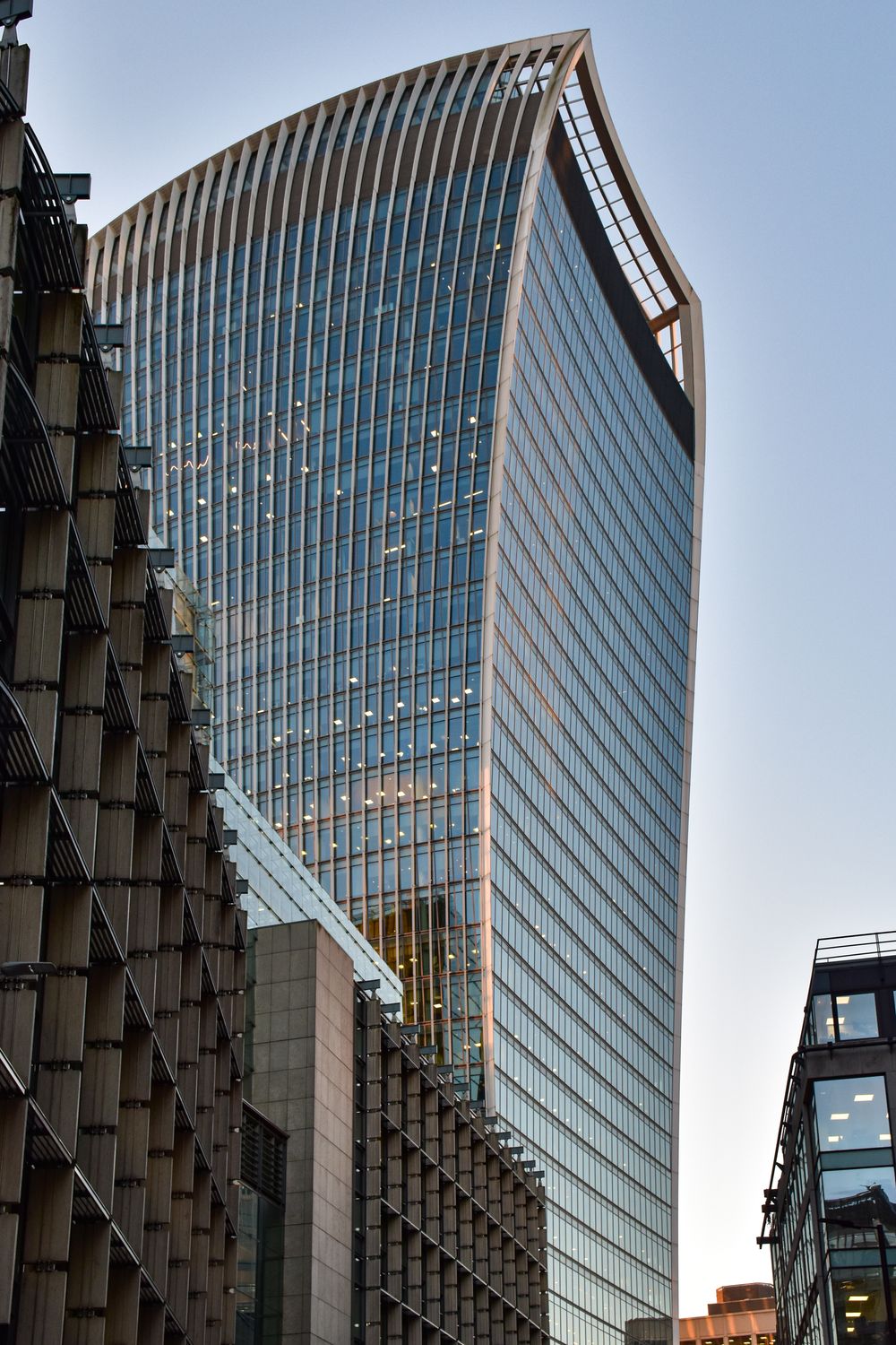 The Walkie Talkie Building In London At Dusk Free Stock Photo the-walkie-talkie-building-in-london-at-dusk-free-stock-photo