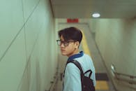 Young man in Ho Chi Minh City metro station