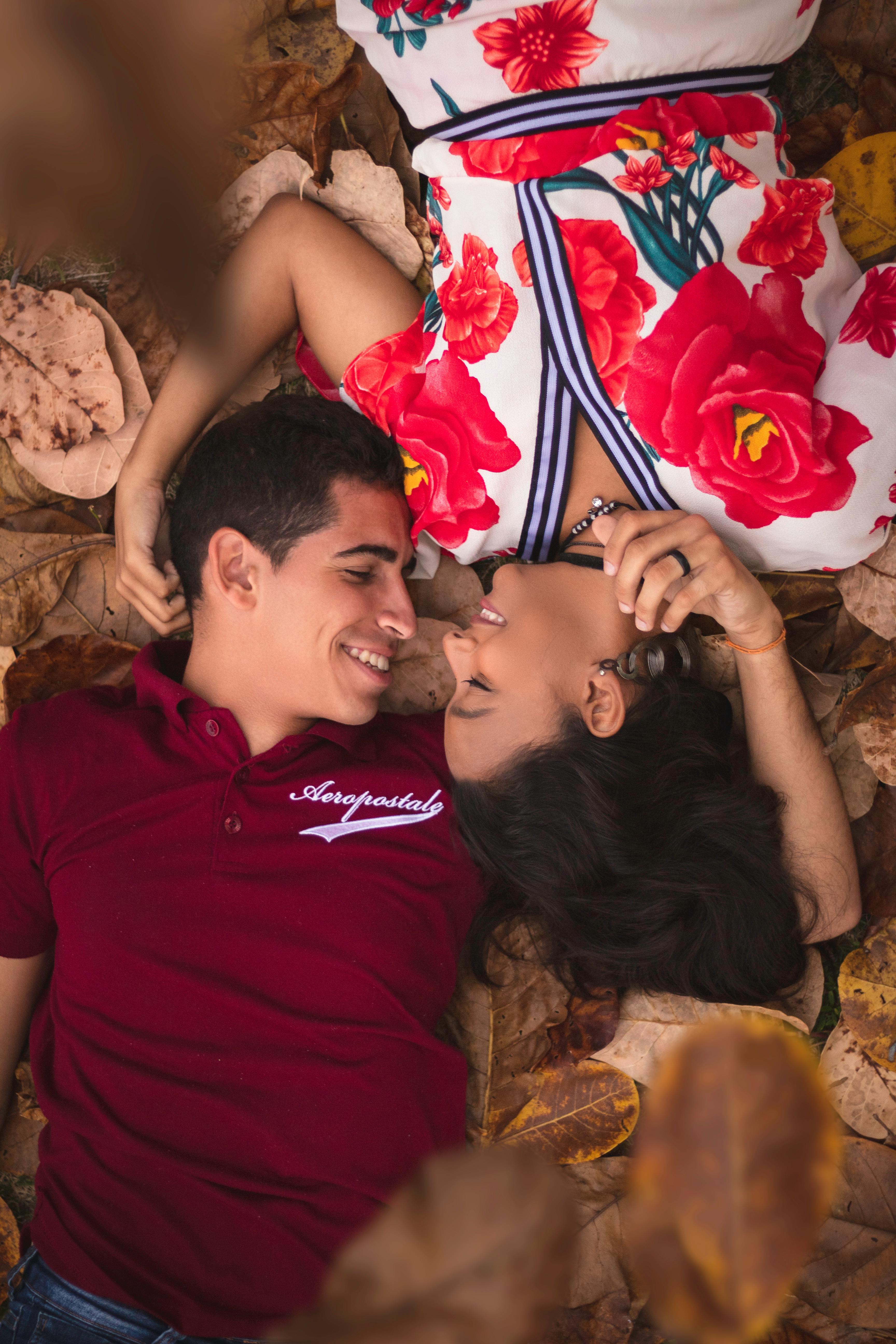 photo of couple laying beside each other