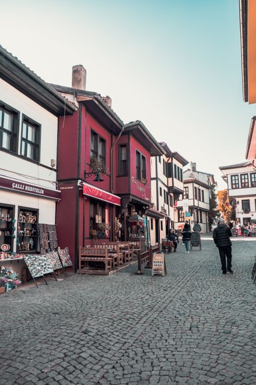 Free Explore the vibrant historical architecture of Odunpazarı, Eskişehir, Türkiye on a sunny day. Stock Photo