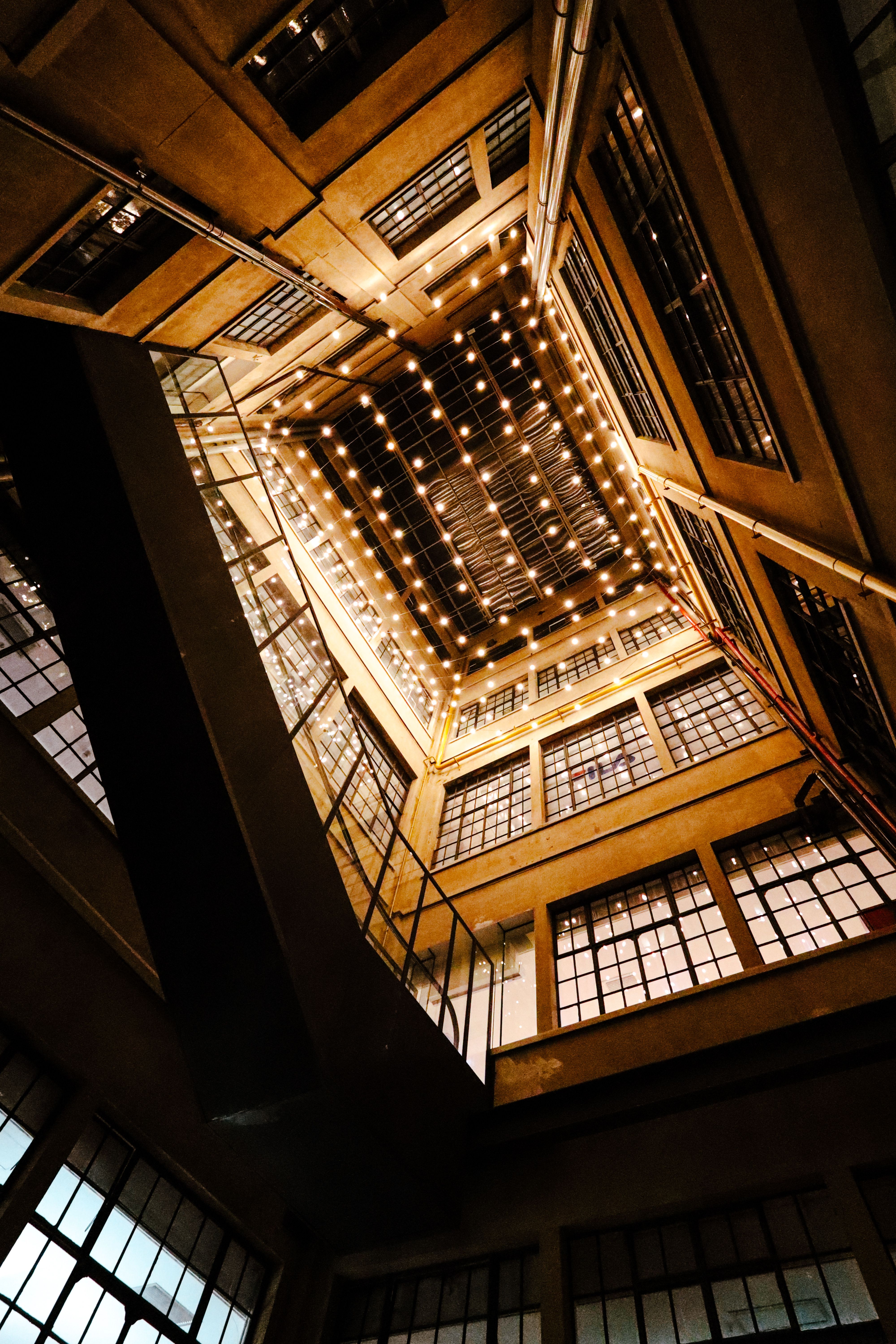 Contemporary interior with recessed ceiling lighting