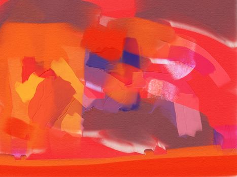 Dynamic abstract artwork with bold colors and expressive brushstrokes.