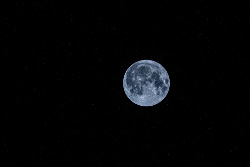 Full Moon on Night Sky · Free Stock Photo