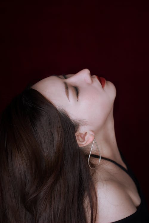 Free Photo of Woman With Red Lips Stock Photo