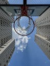 Basketball Hoop with São Paulo Skyscrapers
