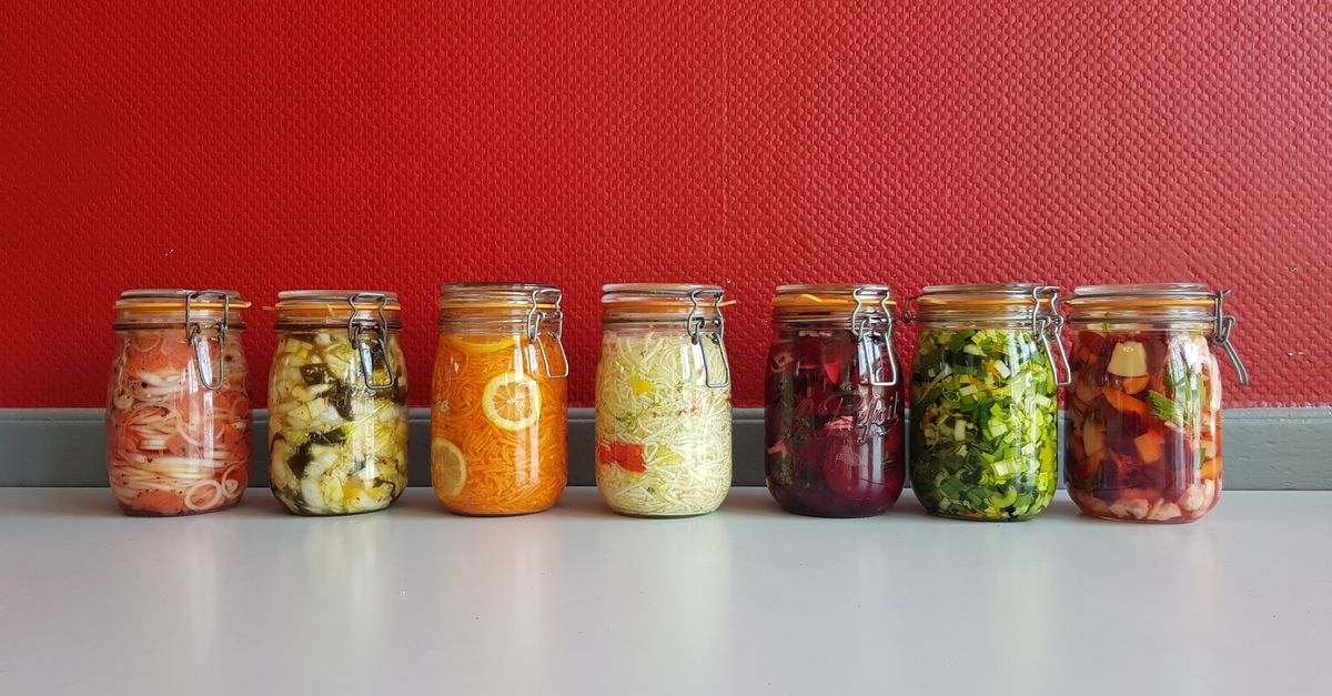 colorful probiotic-rich foods