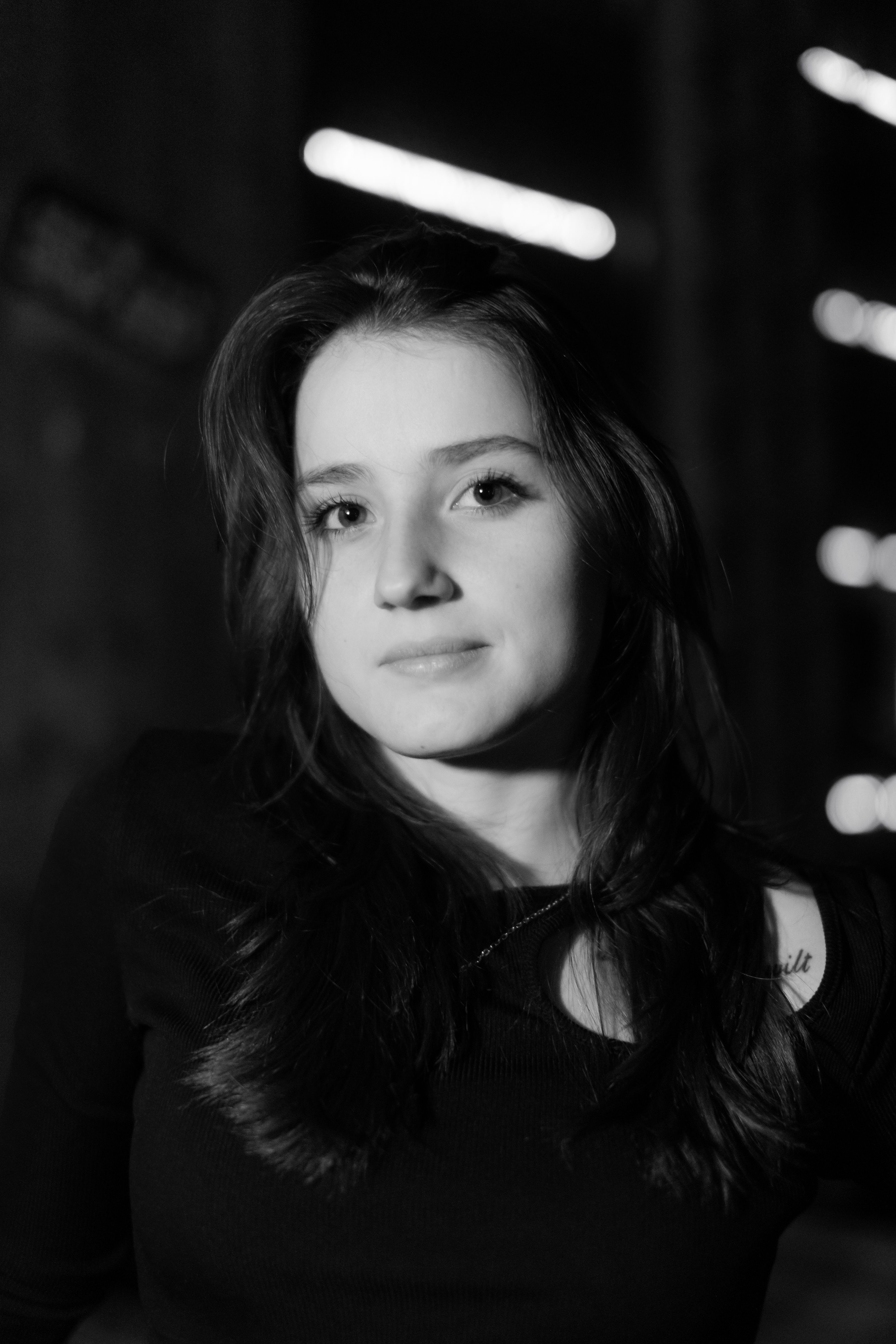 Black and White Portrait of a Young Woman · Free Stock Photo