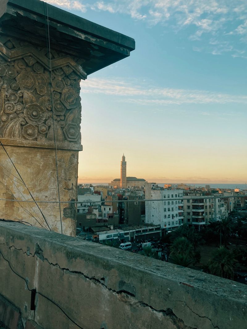 Hassan II Mosque Casablanca at sunset