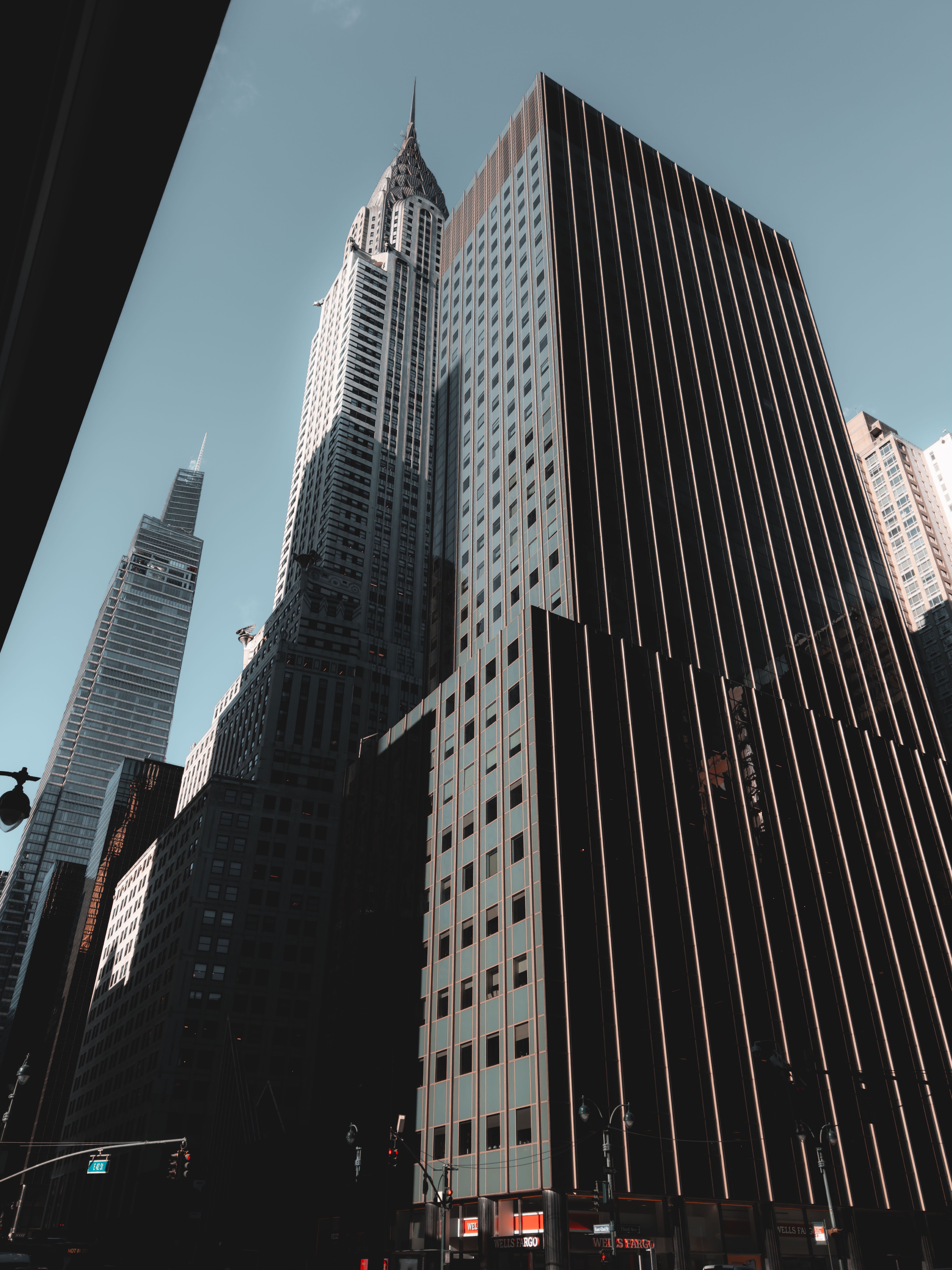 Manhattan towers rising above 747 Third Avenue, Midtown New York