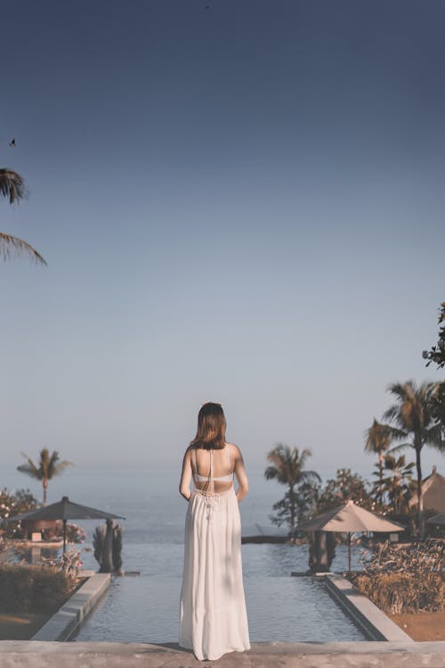 Woman Wearing White Dress