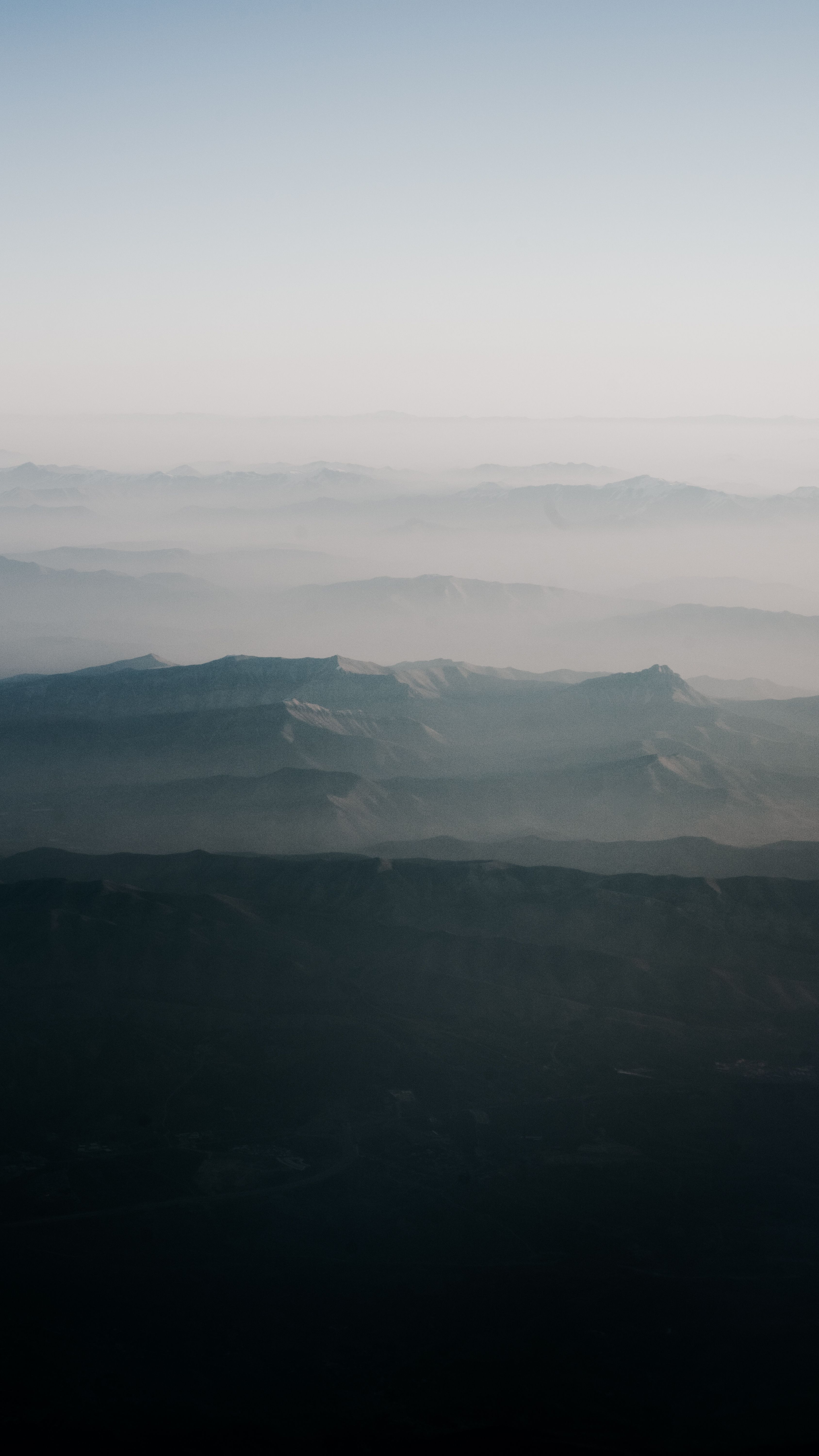 Serene Aerial View of Misty Mountain Range · Free Stock Photo