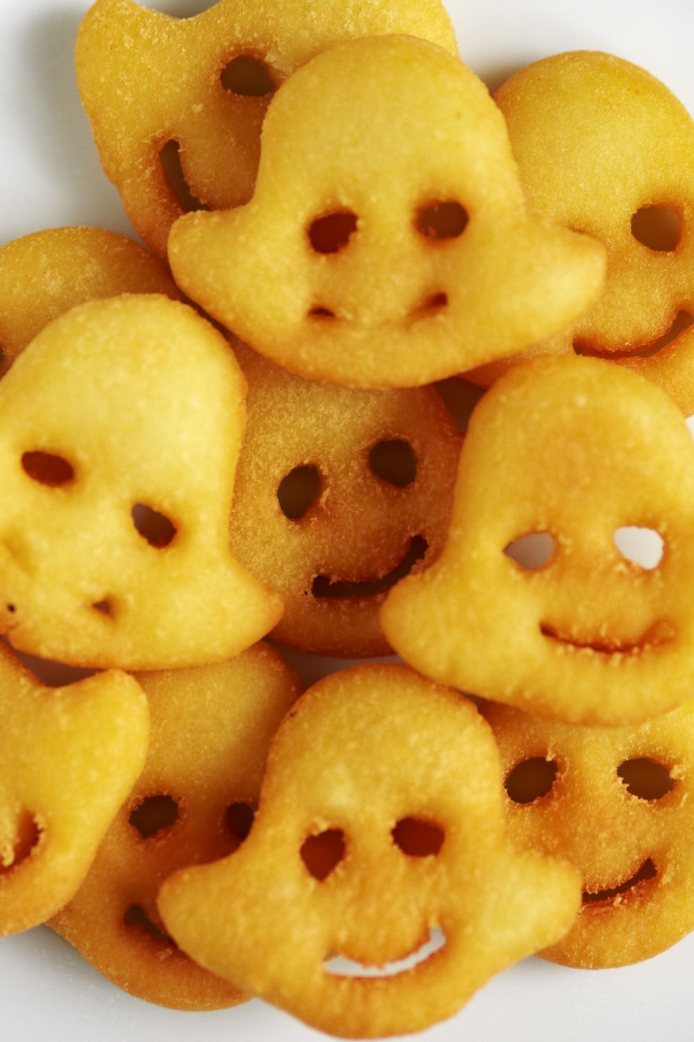 Smiley Face Potato Snack on White Plate · Free Stock Photo