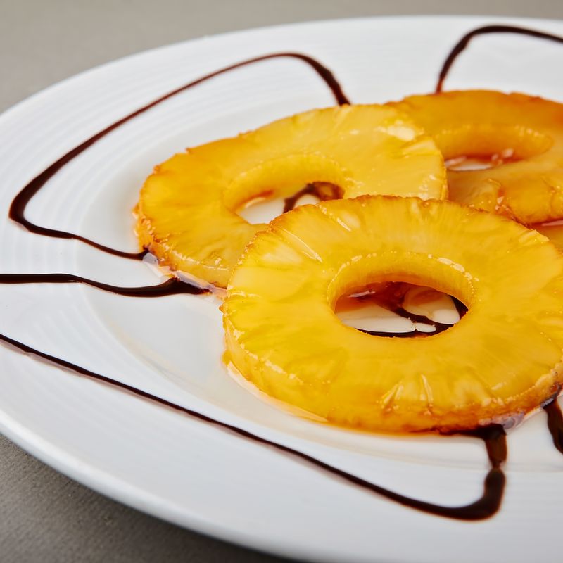 Caramelized Pineapple Salad with Black Garlic