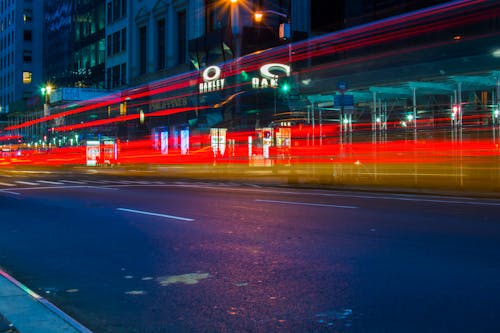 Free Time-Lapse Photography of Road Stock Photo