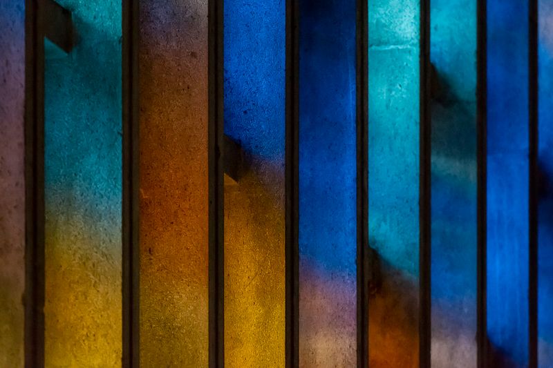 Vibrant Abstract Light through Stained Glass Windows · Free Stock Photo