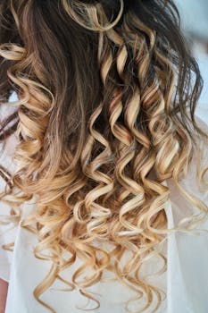 金色卷发特写优雅，展现发型设计的细节