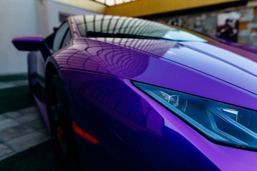 Free Close-Up Photo of Purple Vehicle Stock Photo