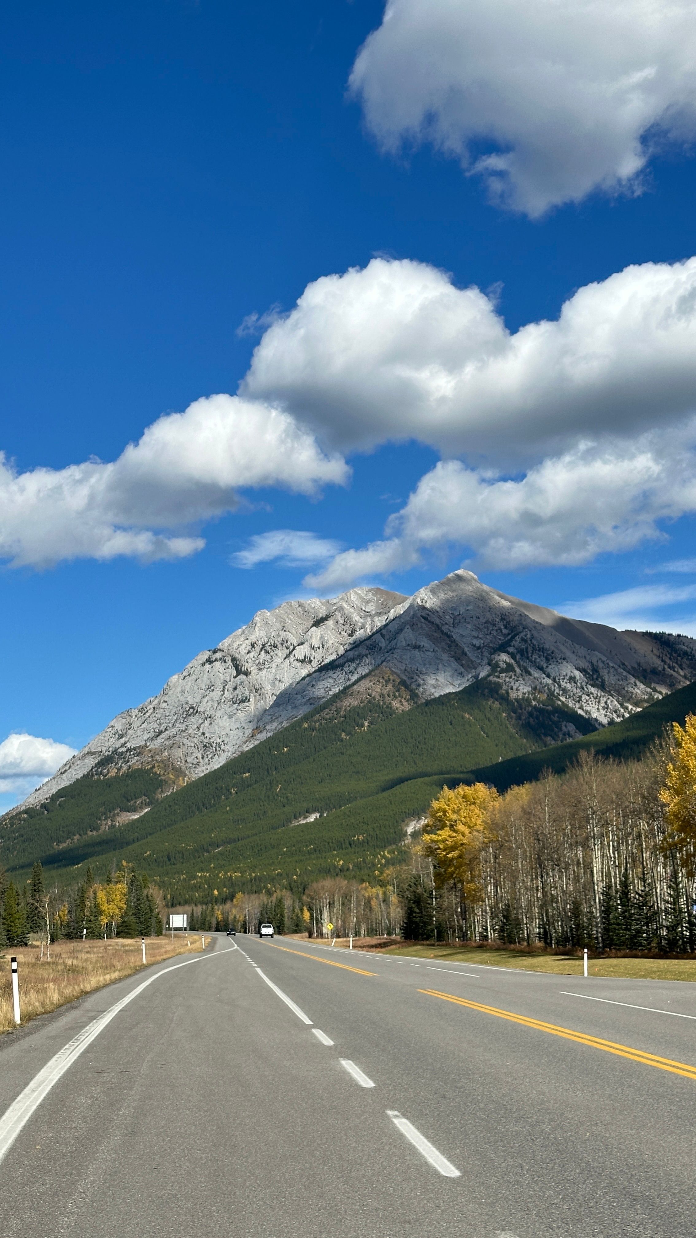 Scenic Highway with Rocky Mountain View · Free Stock Photo