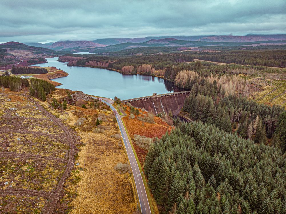 Water Scotland Scenic Scottish Landscape with Reservoir Dam · Free Stock Photo
