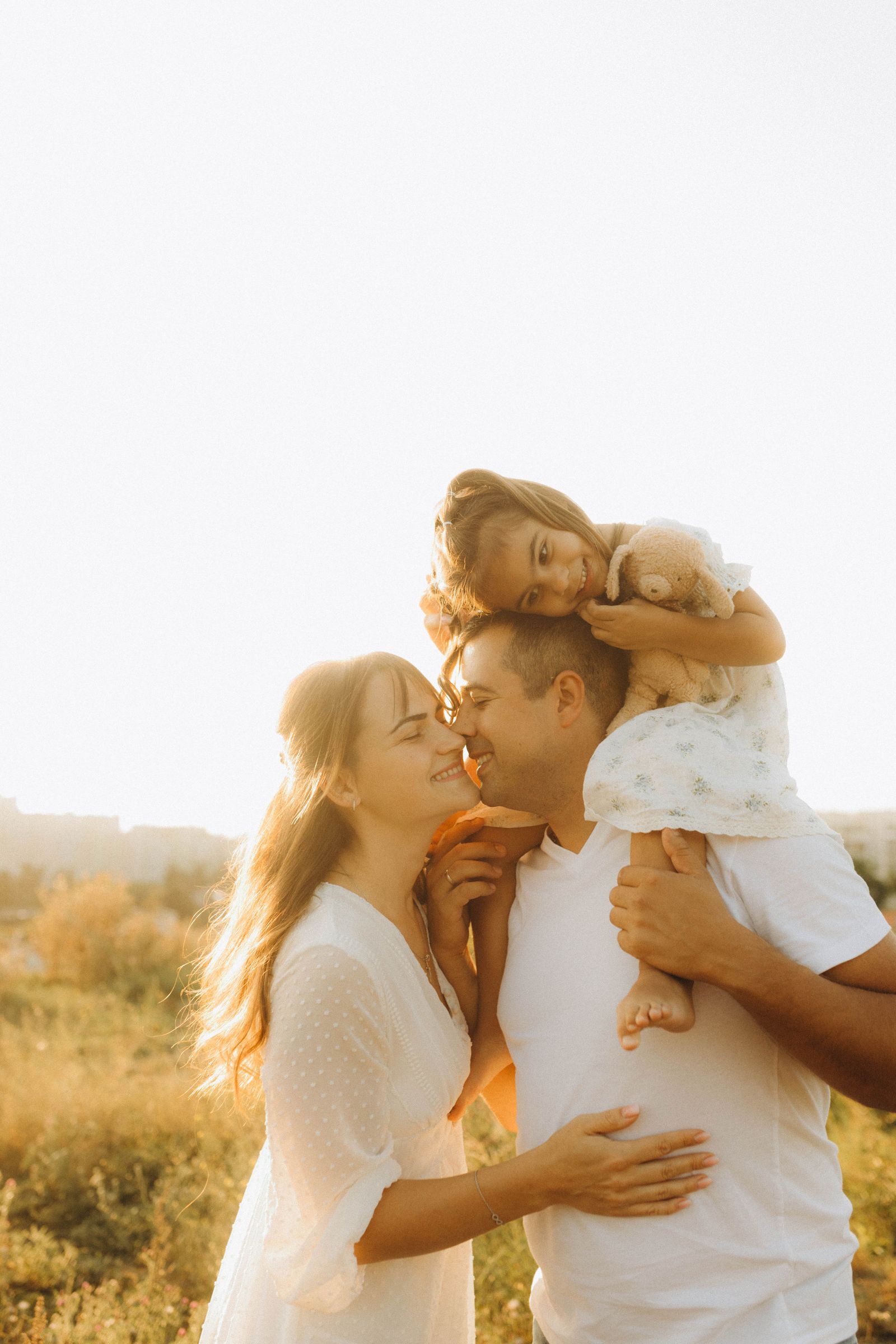 Happy family enjoying time outdoors