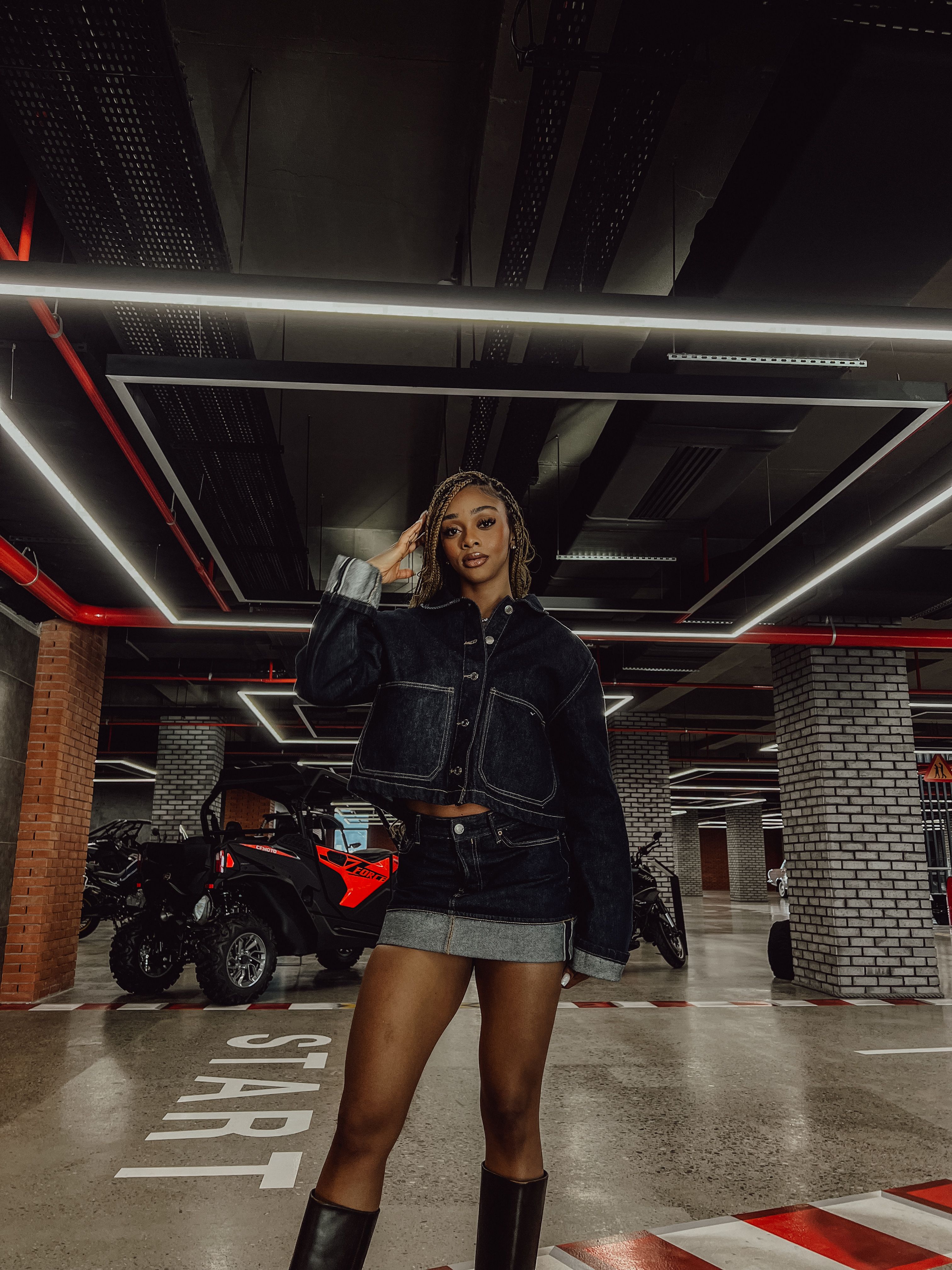Saia Jeans Curta