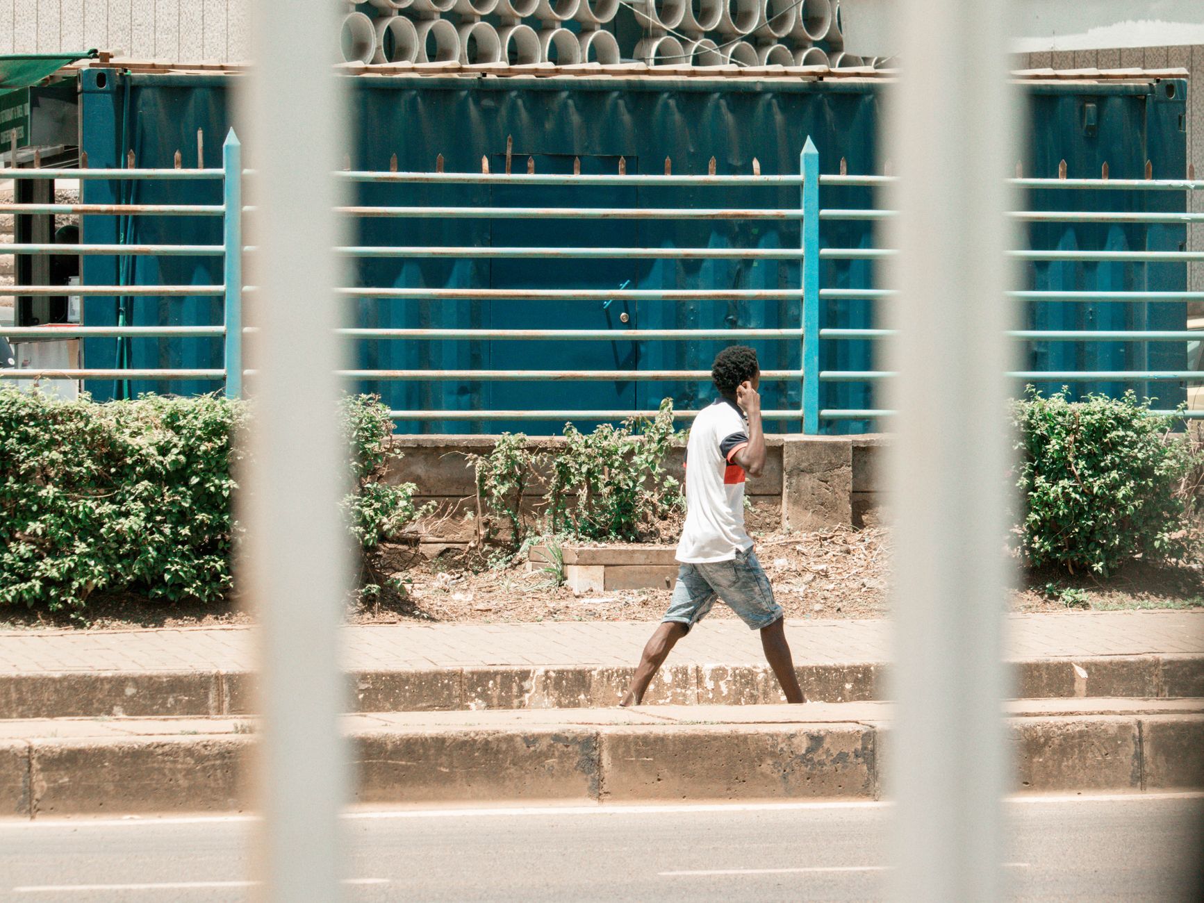 Hand-painted Swahili signage on a Nairobi shopfront