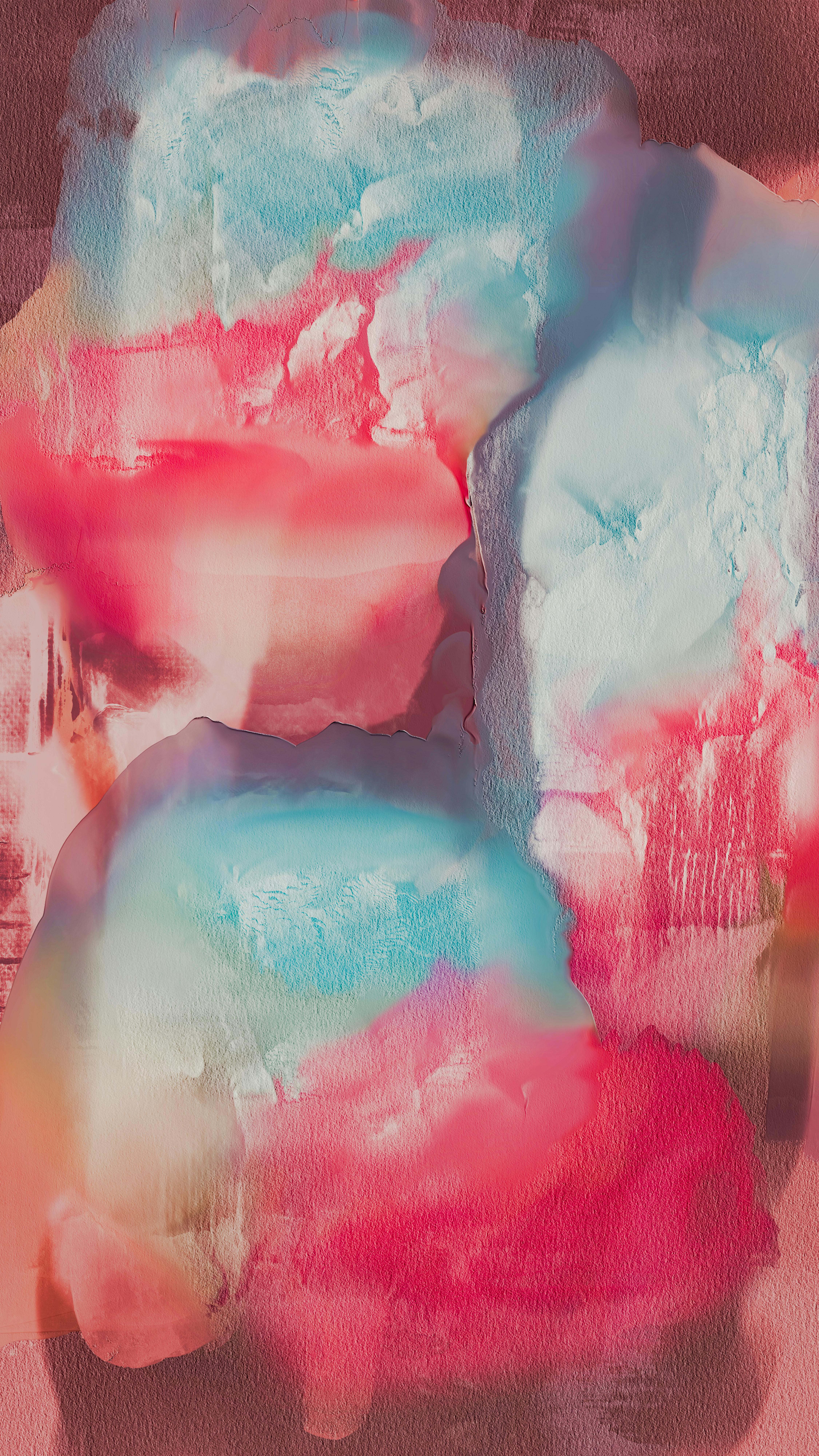 Colorful abstract watercolor painting with dynamic brushstrokes and vivid hues.