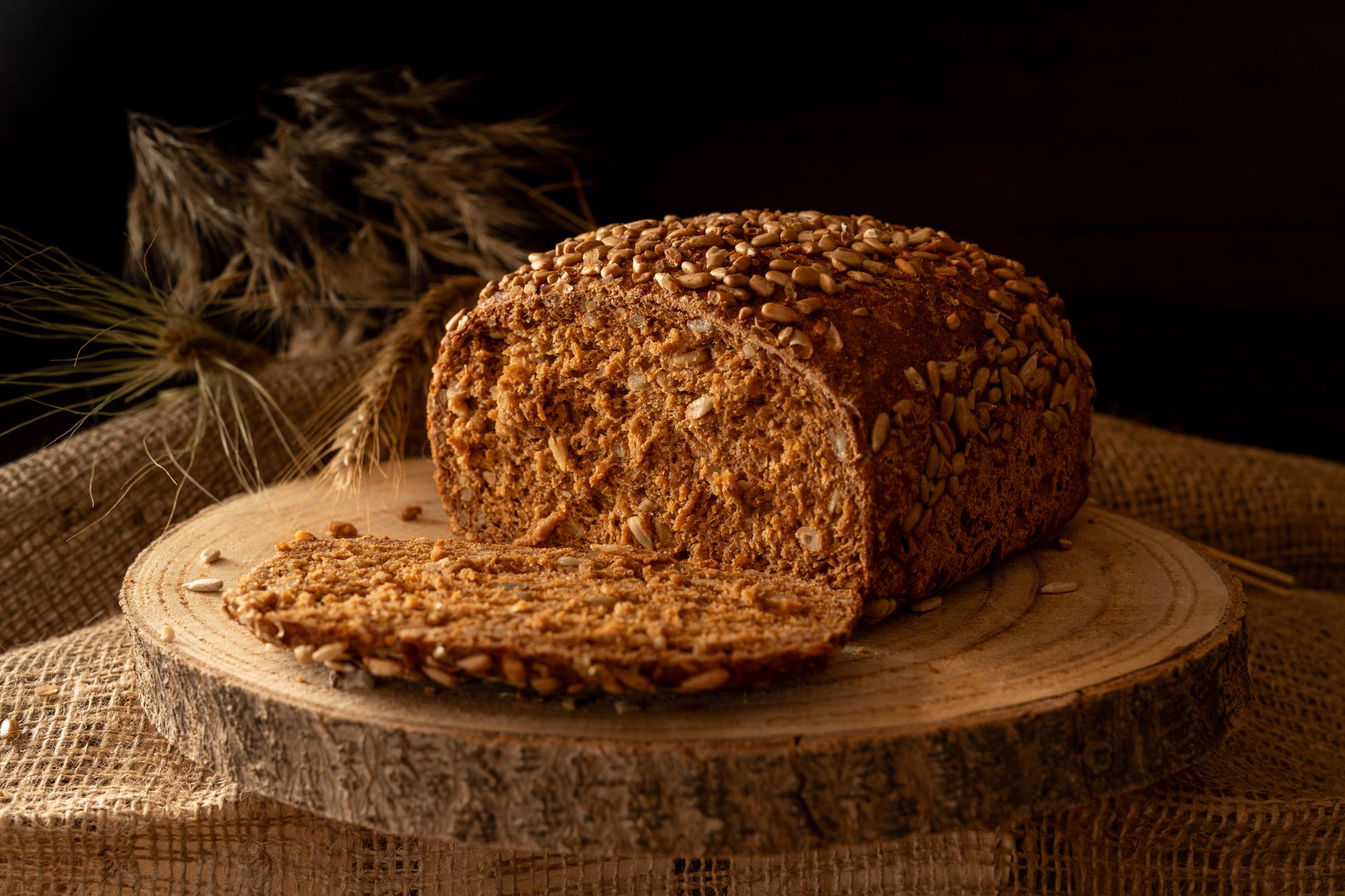 Vollkornbrot mit Sonnenblumenkernen
