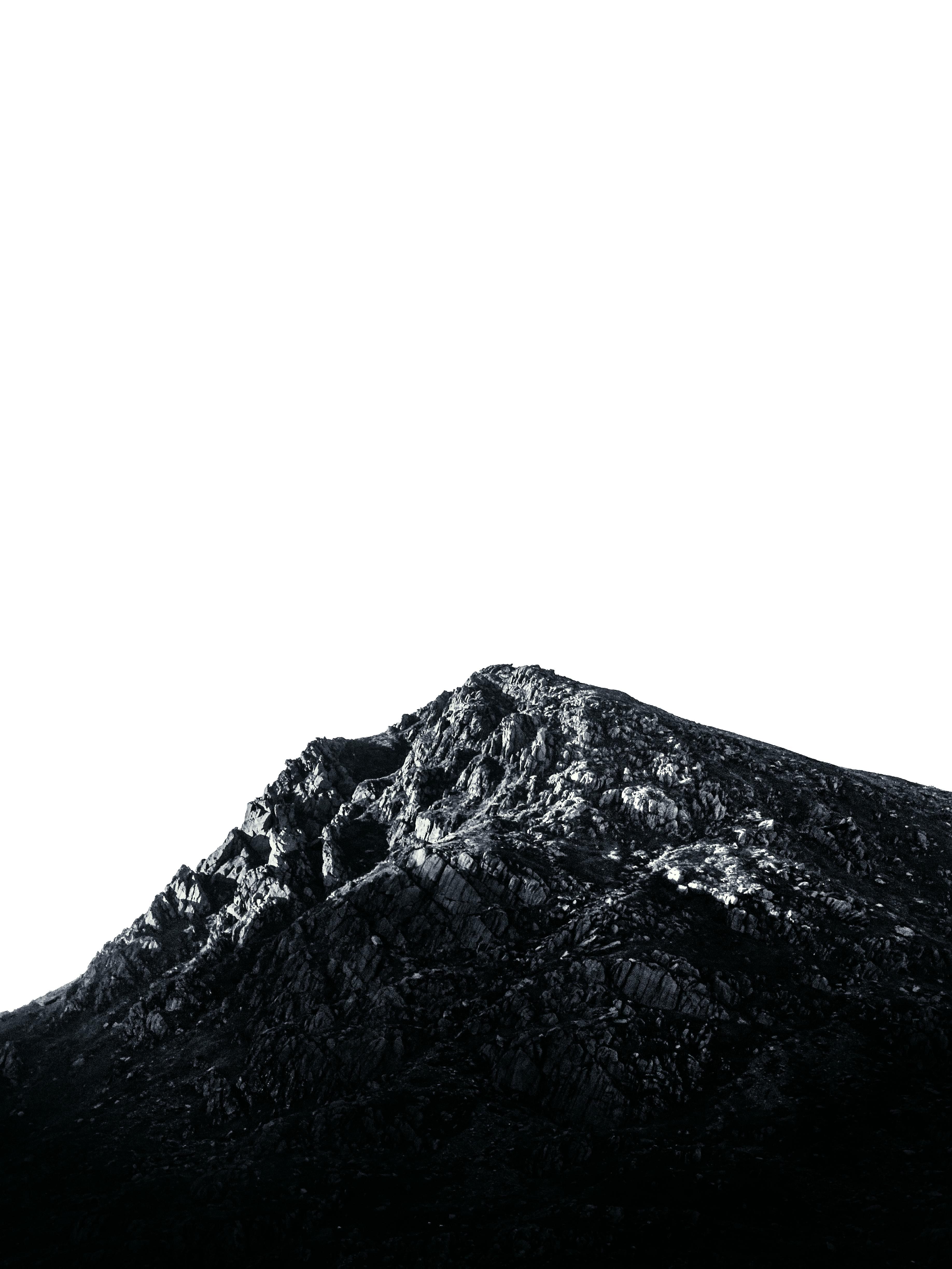 Dramatic black and white mountain view at Pont Pen-y-benglog, Wales.