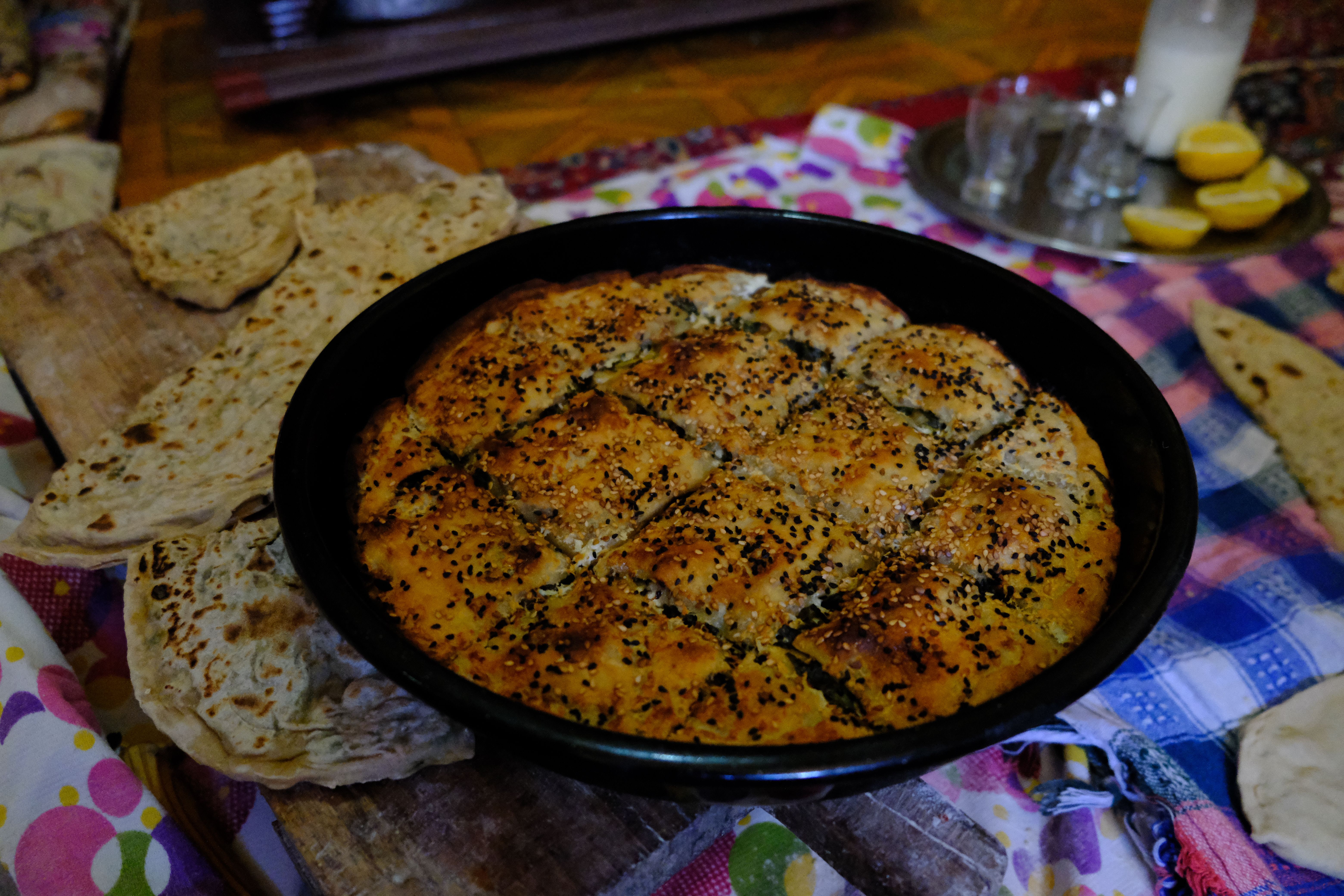 Cheddar-Chive Quiche with Toasted Pecans