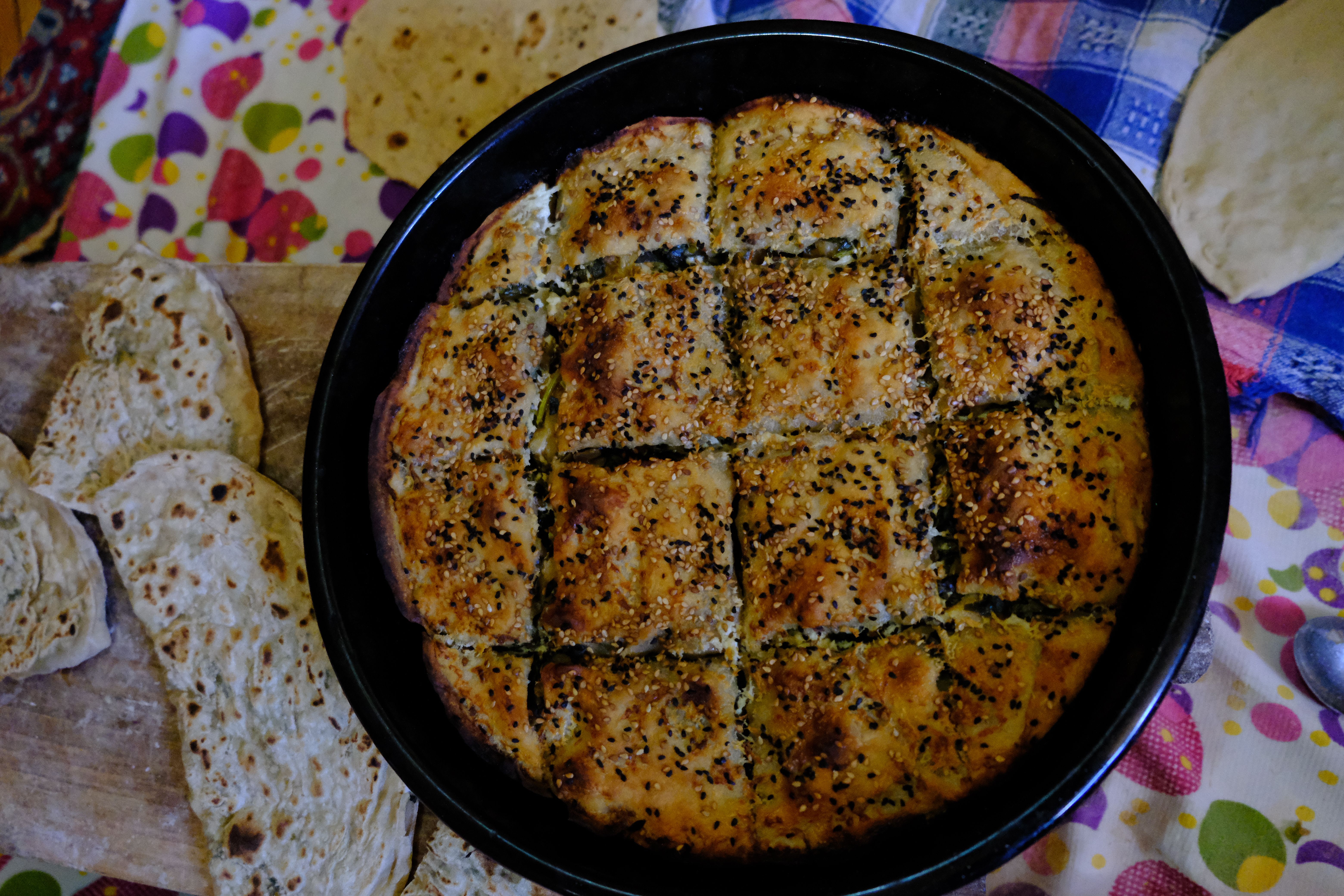 Sheet-Pan Quiche with a Herb Salad