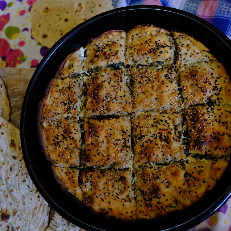 Sourdough Discard Durum Wheat and Nigella Seed Flatbread