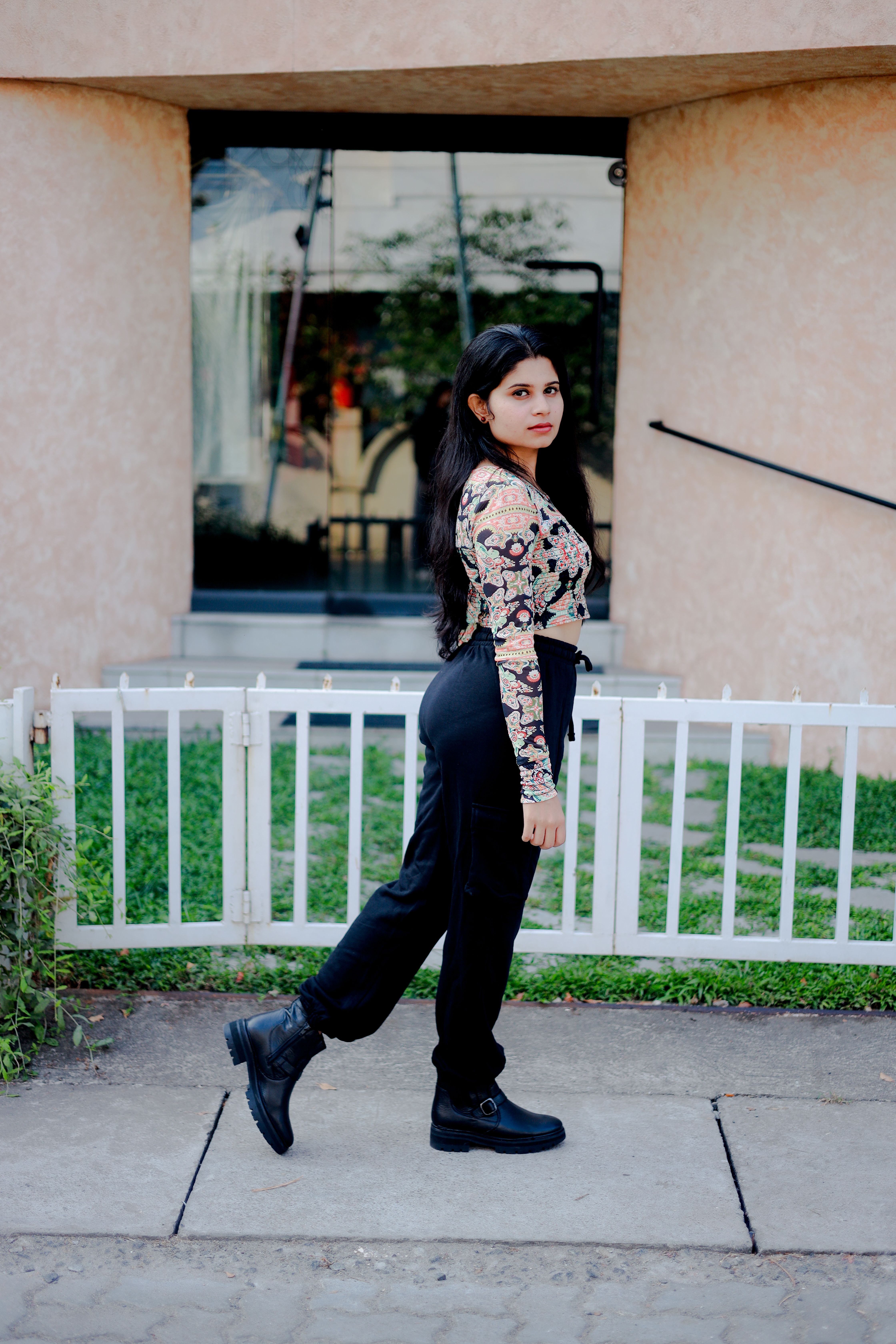 Cropped Bege Estampado