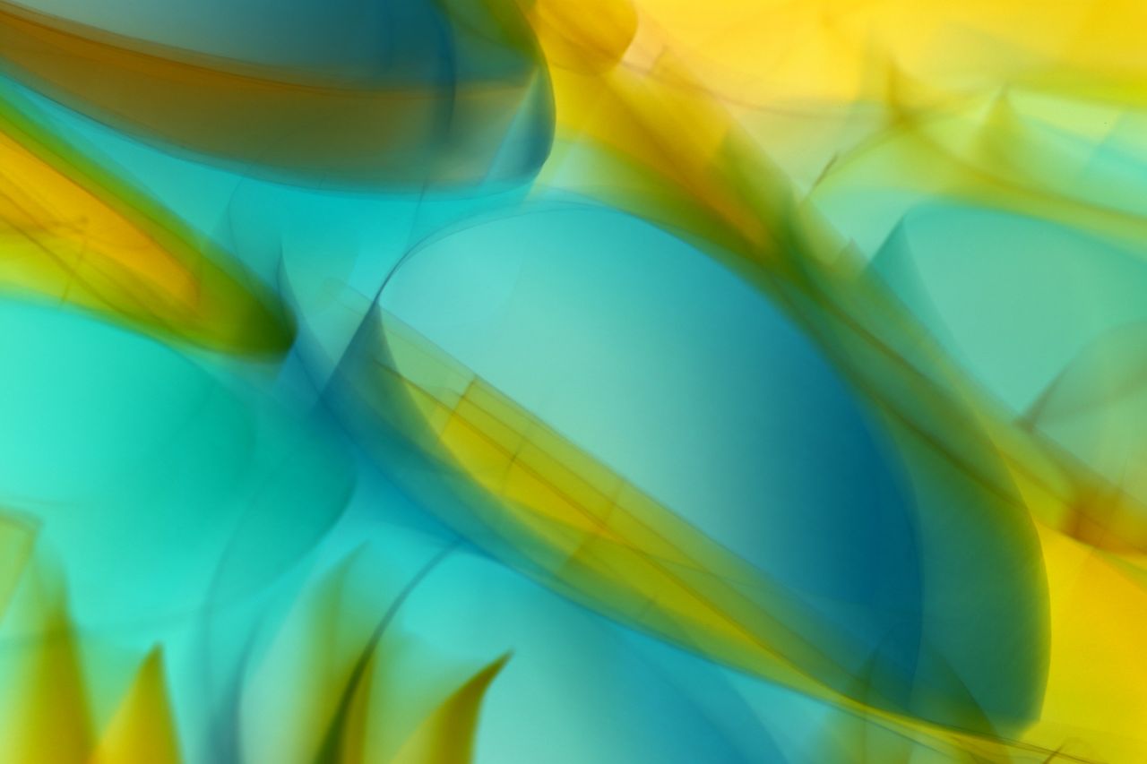 vibrant abstract artwork featuring fluid colorful shapes in calming hu