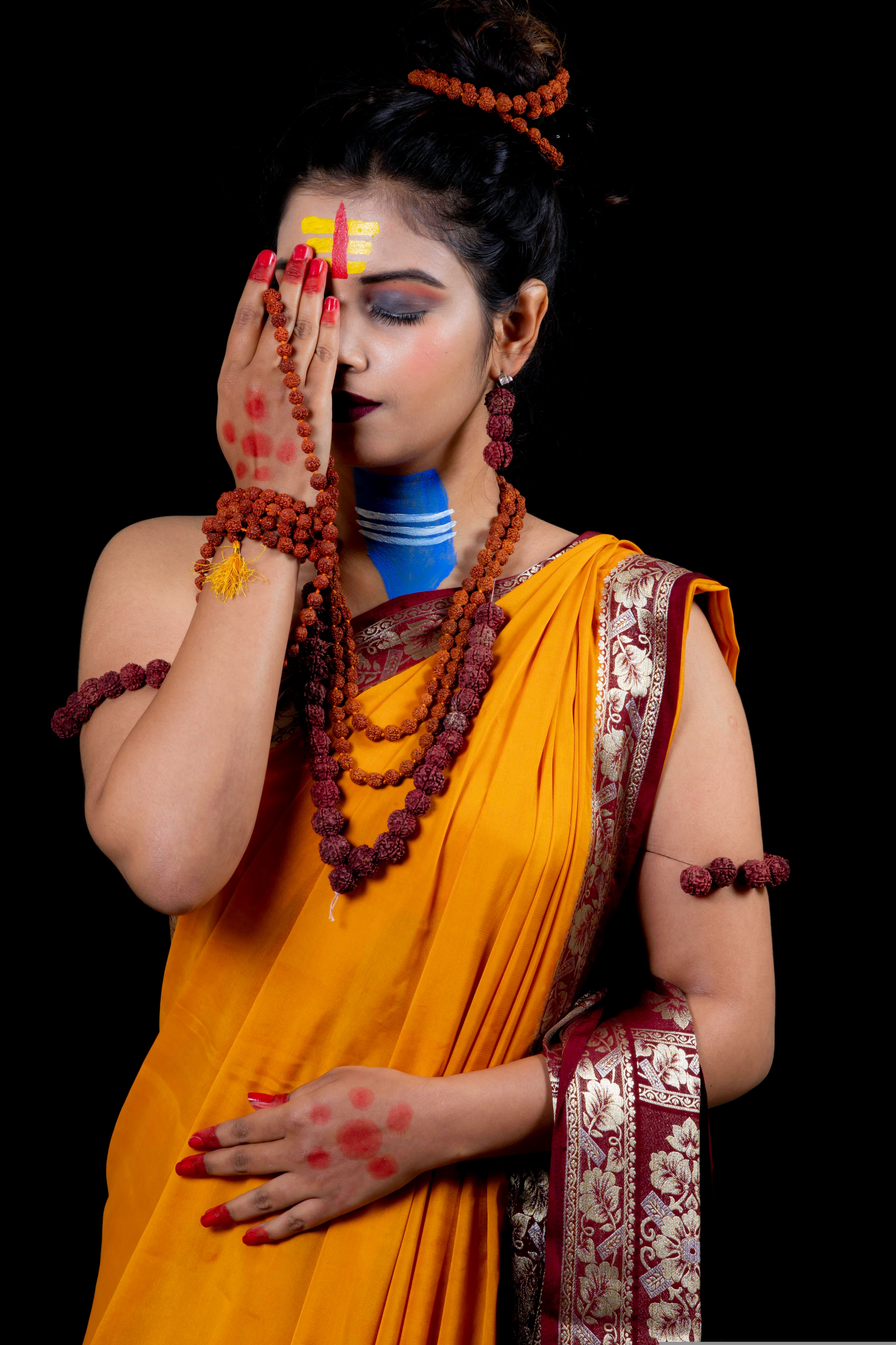 Portrait of a Woman in Traditional Indian Attire · Free Stock Photo