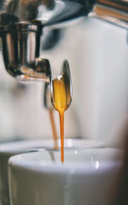 Espresso pouring