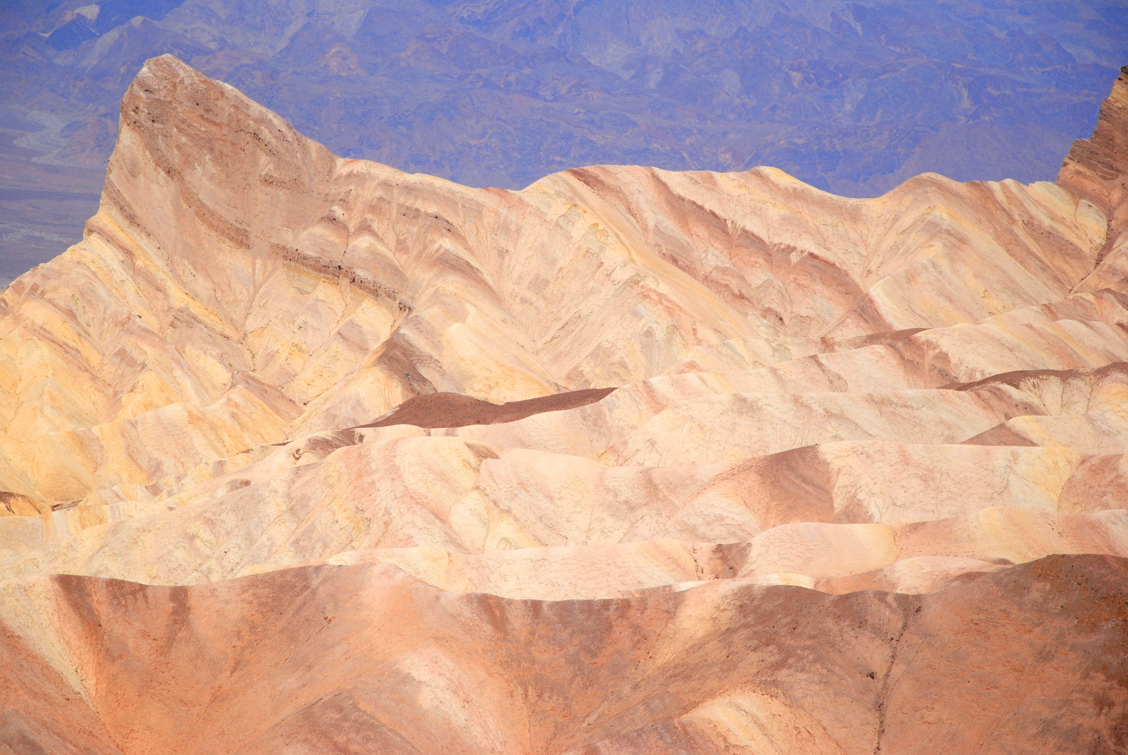 The eroded badlands seen from Zabriskie Point at sunrise