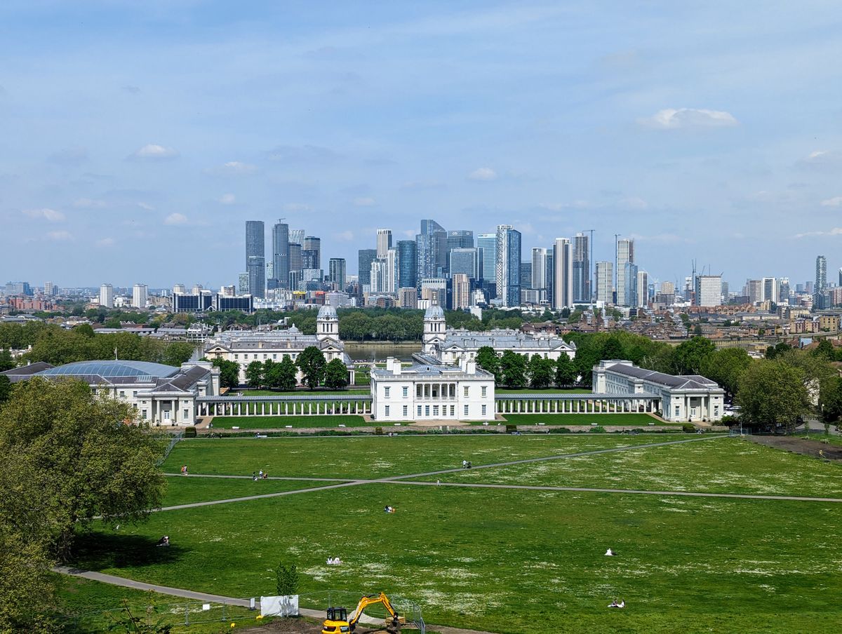 London skyline viewed from Greenwich Park
