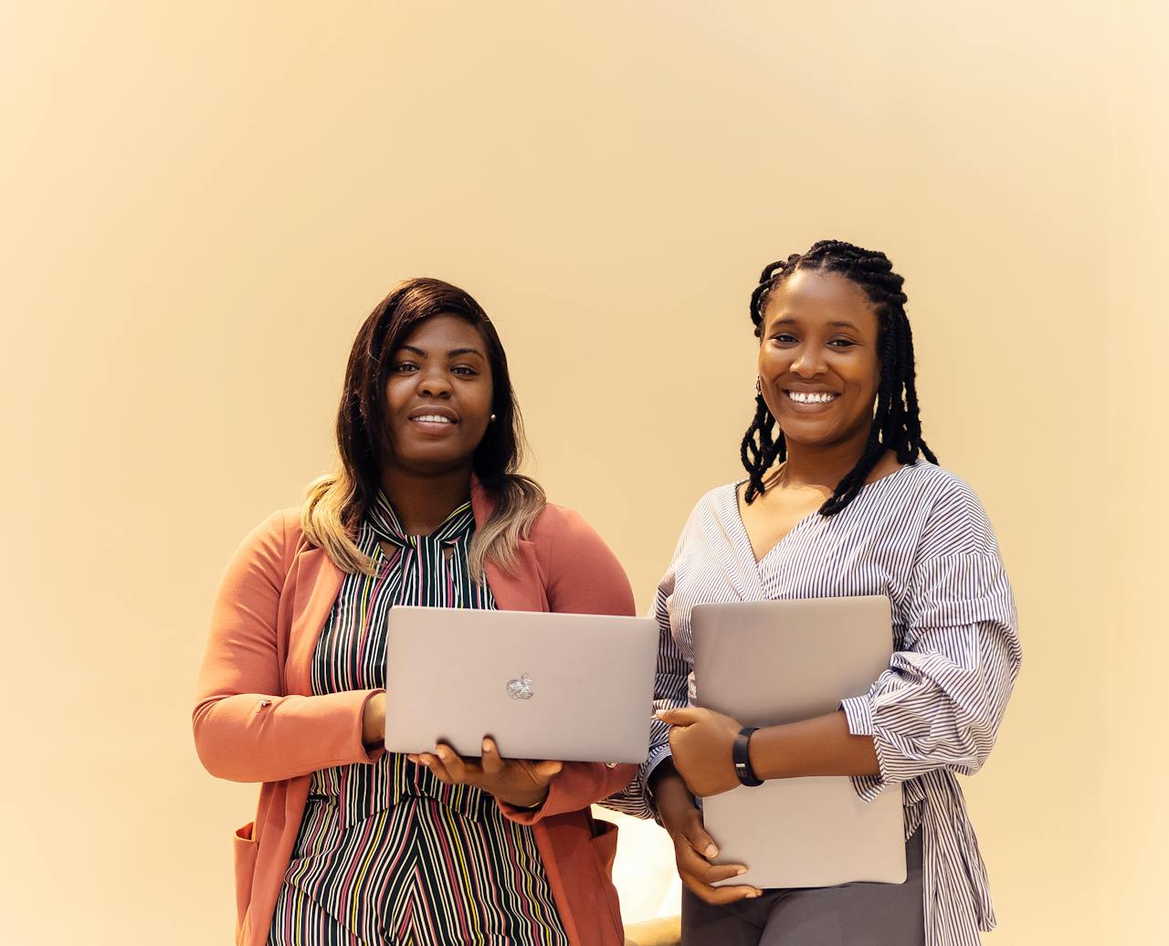 African businesswomen collaborating in a Lagos office during a practical training and development session.