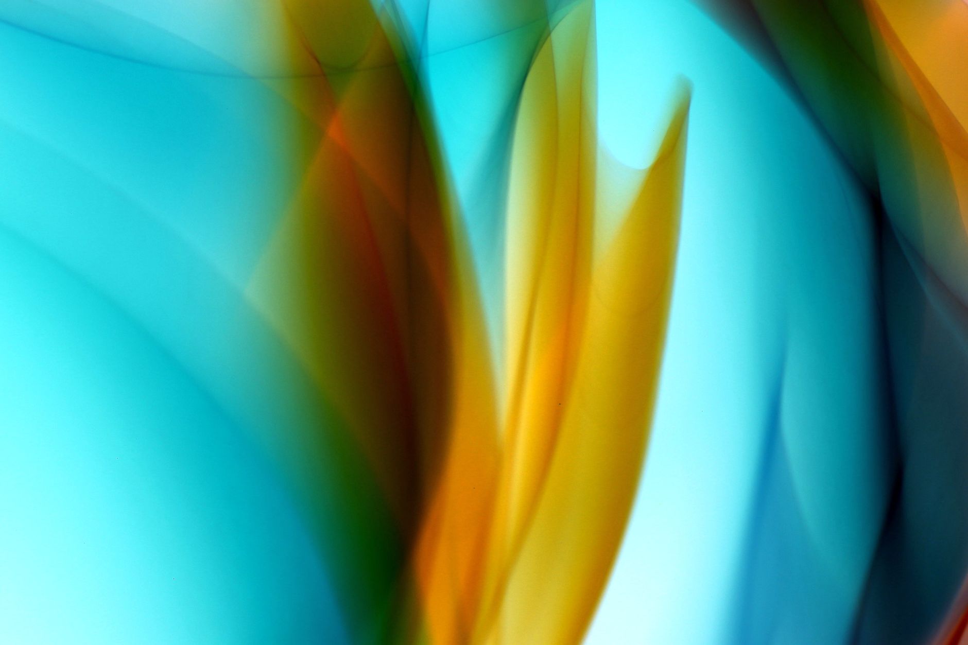Colorful abstract artwork showcasing dynamic blue and orange swirls creating a vibrant visual effect.
