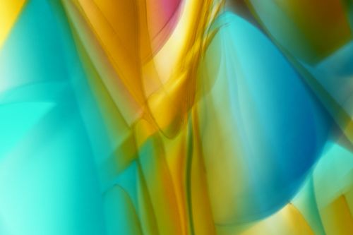 Free Abstract image featuring vibrant blue and yellow gradient wave patterns. Stock Photo