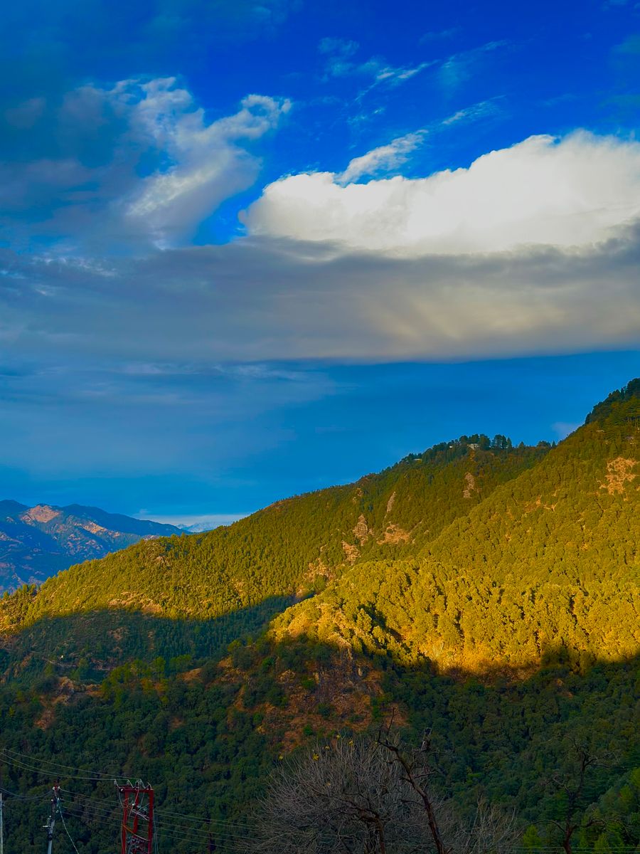 Mussoorie green mountain view
