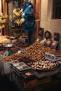 Traditional Market with Assorted Dried Fruits and Nuts