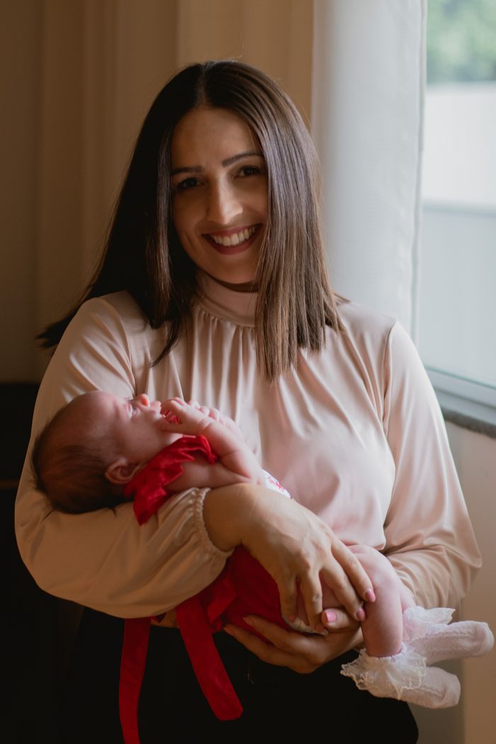 Mother holding newborn