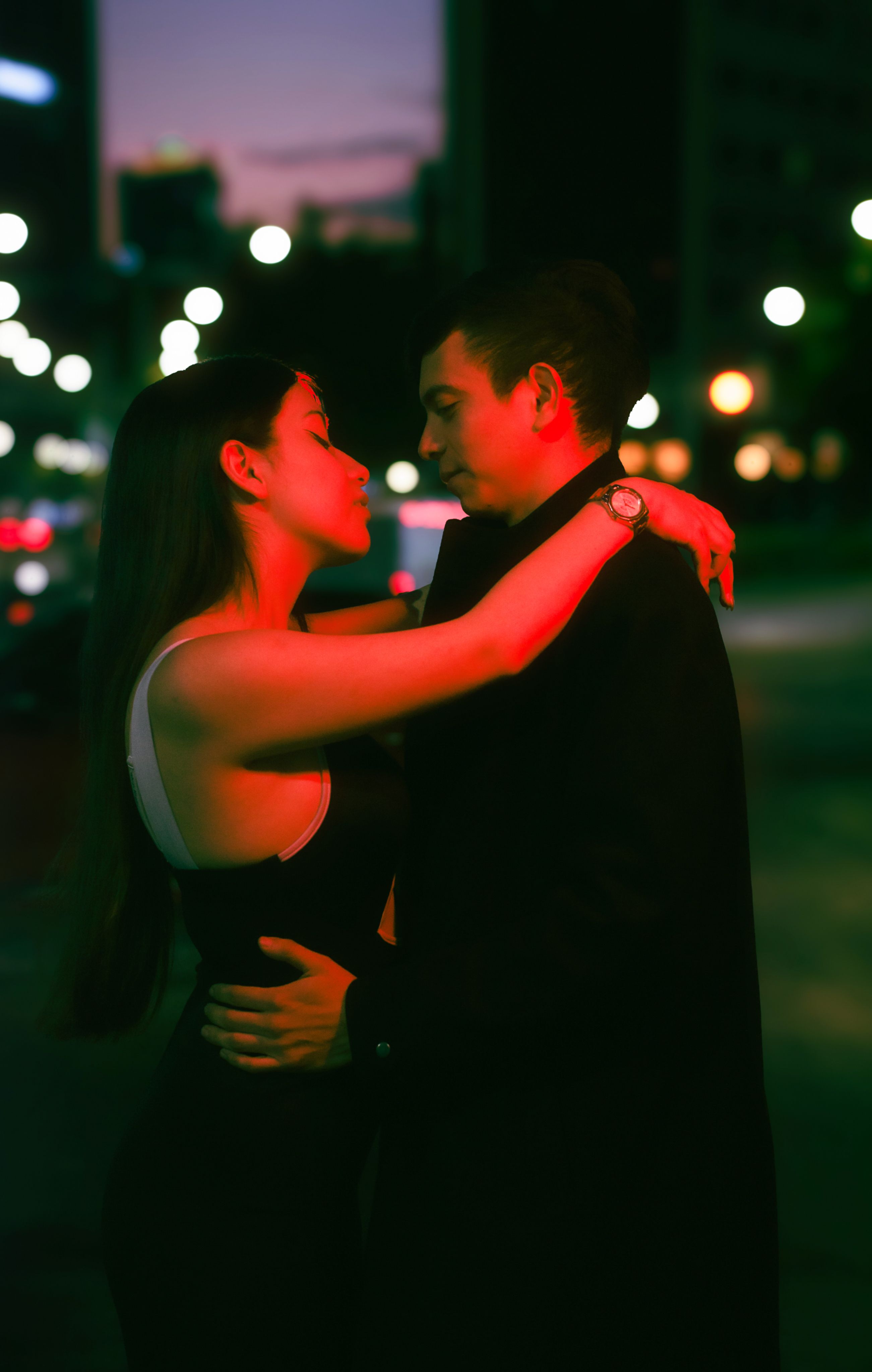 Couple interacting on dating app with personality archetypes