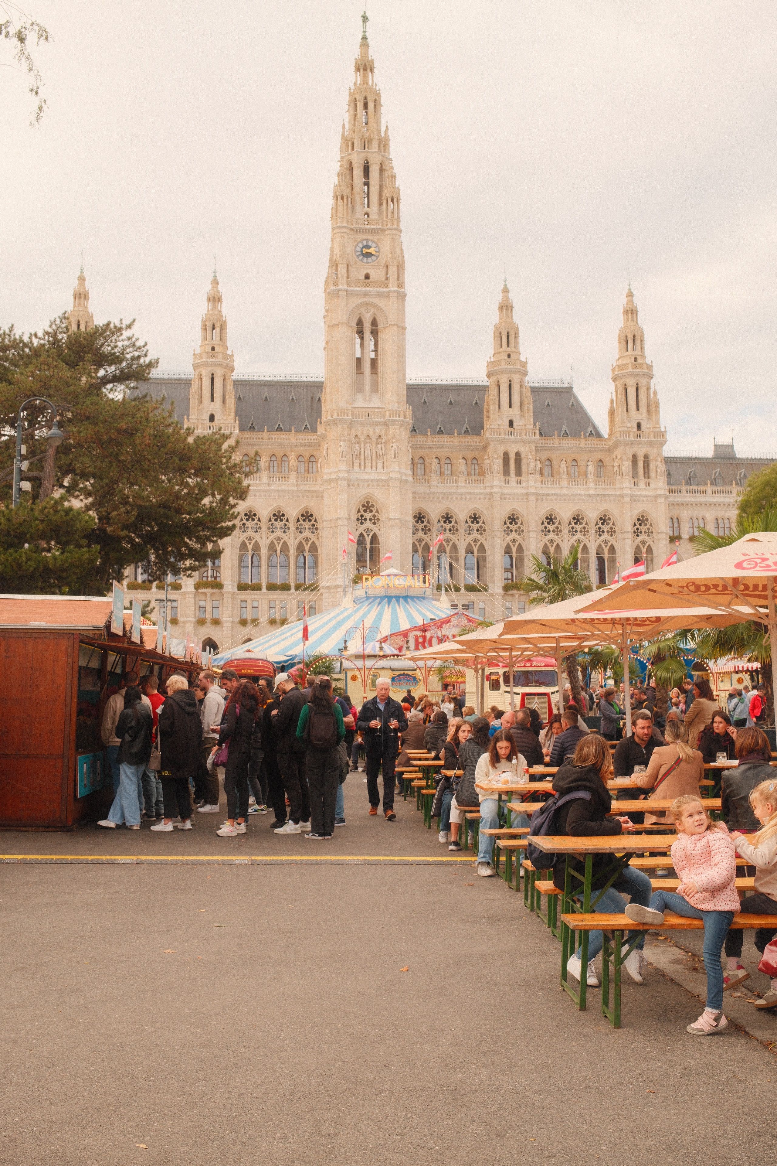 Outdoor Market at Vienna City Hall in Autumn · Free Stock Photo